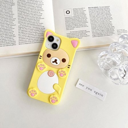 (For iPhone 11 Pro) bjørn silikon deksel mobil deksel