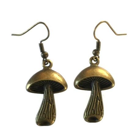 Earrings - Mushroom - Bronze