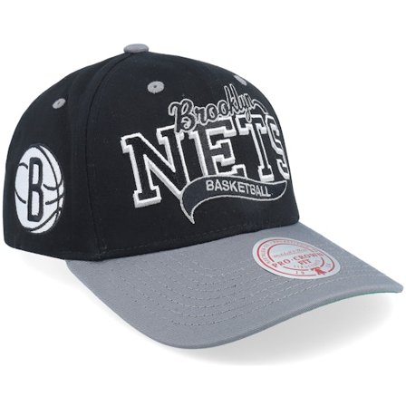 Mitchell & Ness - NBA Černá adjustable Kšiltovka - Brooklyn Nets Beautiful Chaos Pro Black Black/Grey Adjustable @ Hatstore