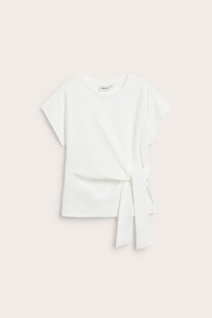 Kappahl | Top z wiązaniem Offwhite S | Offwhite