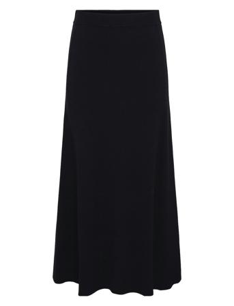 Yasfonny Hw Ankle Knit Skirt S. Noos Skirts Knee-length & Midi Skirts Black YAS