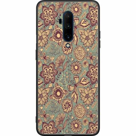 Oneplus 7t Pro Svart Skal Vintage Flowers