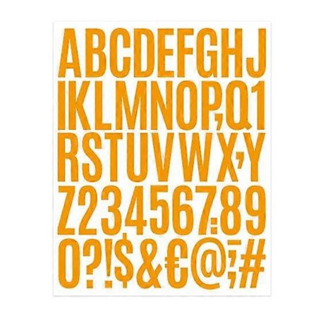 500 stk. bokstavklistremerker 5 cm selvklebende PVC-klistremerker vanntette alfabetdekaler postkassenummers etiketter for vannflaske klasserom bil 