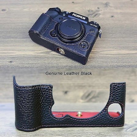 Xt5 Håndlaget Pu / Ekte Lær Kamera Halv Base Kropp Veske Deksel Beskyttergrep For Fujifilm Fuji X-t5 Kamera