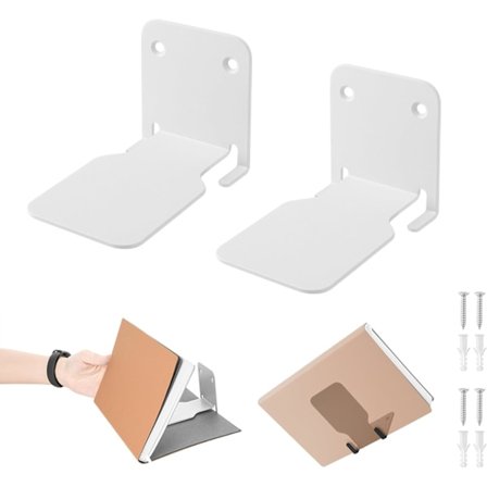 Usynlig Væghylde Bogreol - 2 Stk. Multifunktionelle Flydende Boghylder i Metal med Skjult Beslag, kompatibel med Hjemmekontor, Klasseværelse og Bo