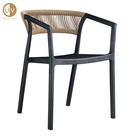 Concord-tuoli, musta, latte, 55.5x53.5x76cm