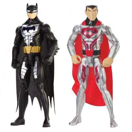 2-Pack DC Comics Batman & Superman Steel Suit Action Figure 30cm - Barn - Leksaker - Figurer