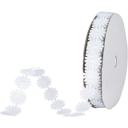 20 meter Malan blomst blondebånd broderi blondekant polyester dekorative pynt til syning bryllupsblomster Valentinsdag