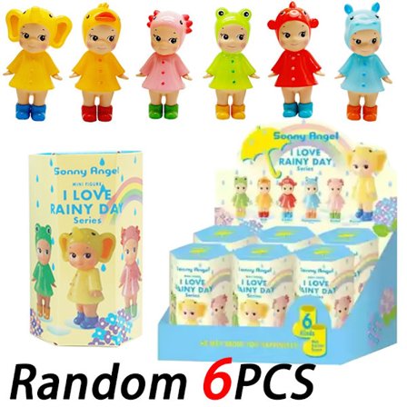 Sunny Angel Minifigur Jeg elsker Rainy Day Series Legetøj til pige Mystery Blind Box Frø And Guldfisk Dekoration Fødselsdagslegetøj Gave