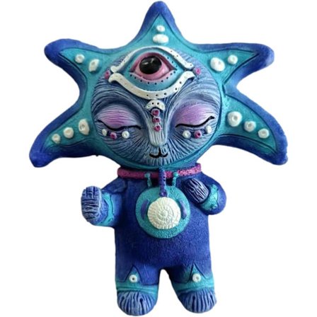 Resin Nisse Statue Figur - Innovativ Dekoration til Skrivebord og Have - Håndlavet Alien Skulptur - Fantasy Mytologiske Væsner Ornamenter Bringer Dig 