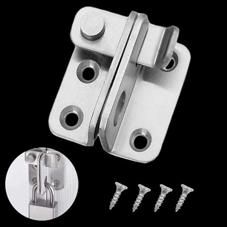 2pak 90 grader retvinklet dørlås Hasp, bolt Dørlås Låge Lås Lille hængelås Hasp, Til vindue Badeværelse Toilet Skur Soveværelse Dør Hardware Ca