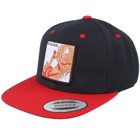Ho-Ho-Hats - Svart snapback Caps - Bockjävel Black/Red Snapback @ Hatstore