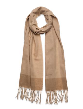 Block Scarf 35X180 Accessories Scarves Winter Scarves Beige Calvin Klein