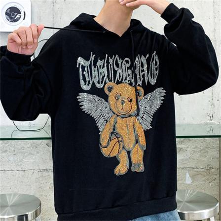 Rhinestone Loose Street Tide Brand Sweatshirts Fashion Pullover