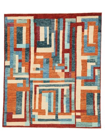 Kelim-Inspireret Stort Moroccan Berber - Afghanistan 250X295 Uld, Tæppe