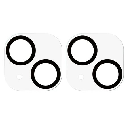 2 stk iPhone 14 / 14 Max Arc Edge kameralinsebeskytter i herdet glass