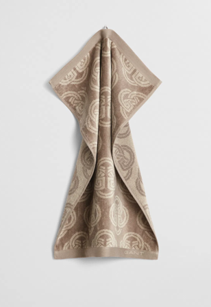 GANT Monogram Håndkle Taupe Beige 70x130