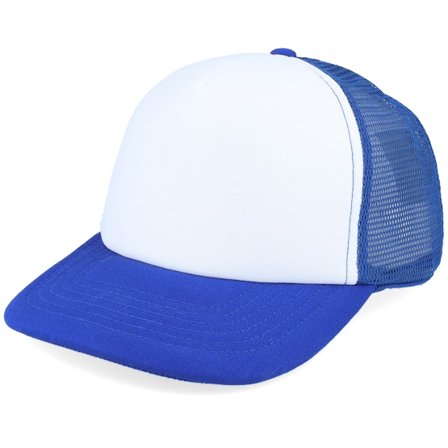 Beechfield - Weiss Trucker Cap - Kids Bright Royal/White Vintage Foam Trucker @ Hatstore