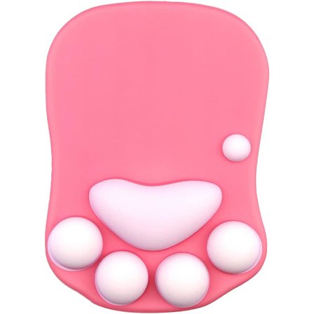 Musmatta med katt tass med handledsstöd i kiselgel, bärbar ergonomisk halkfri musmatta
