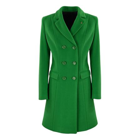 Hanita Double-Breasted Kappa grön, Dam Ullkappor, Dam, Storlek: S
