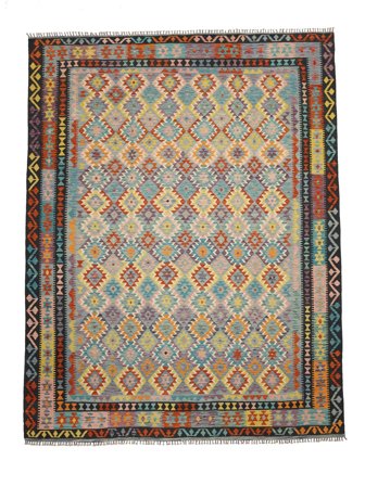 Grande Kilim Afghan Old Style Alfombra 307X395 Lana