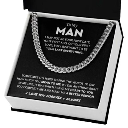 Gave Halskæde til Mand, Kæreste Halskæde med Kort Sølv sølv