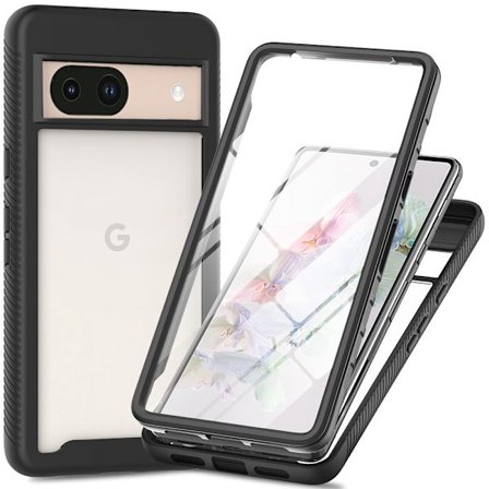 360 Full Cover Edge Case Google Pixel 8a Musta