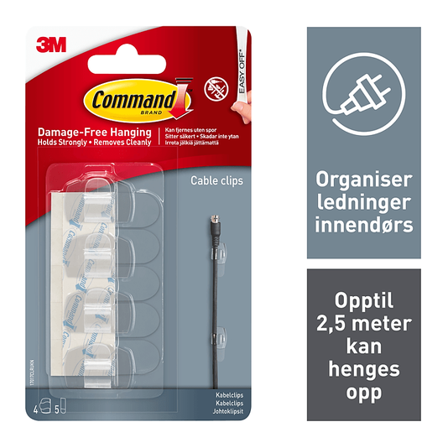 Command Ledningsklips Klar Inne 17017clr