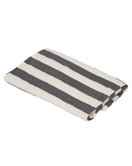 Pöytäliina Amalia raidallinen 140x300 cm Musta