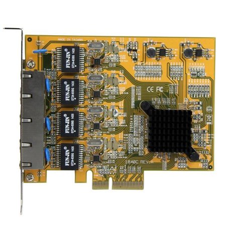 StarTech 4 Port Gigabit NIC PCIe Network Card - Quad Port Adapter (ST1000SPEX43) - nettverksadapter - PCIe - Gigabit Ethernet x 4