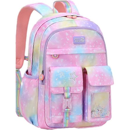Sød Farverig Hverdagsrygsæk til Piger, Teenagere Grundskolerygsæk, Primær Bogtaske til Teenag_ma