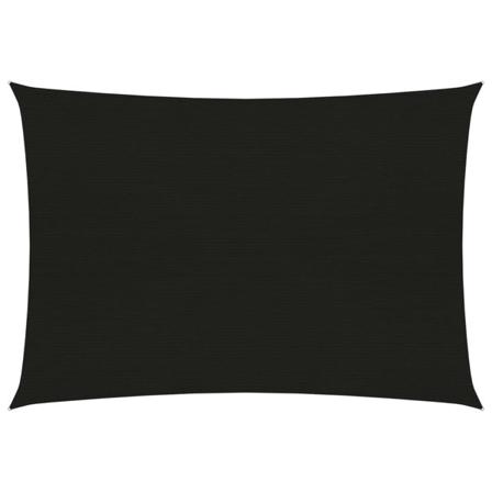 vidaXL Solsegel 160 g/m² svart 3,5x5 m HDPE Svart