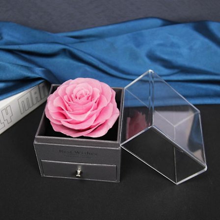 Multifunktionell smyckesförvaringslåda i klar akryl, perfekt som julklapp, alla hjärtans dag-present och mors dag-present (ljus färg