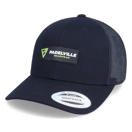 Padelville - Black - trucker - Cap - Neon Logo Patch Black Trucker - Hatstore