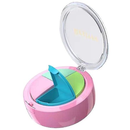 Foldbar pilleboks med skjult sammenleggbar vannkrukke, 4 rom, medisinboks for utendørs reiser, camping, bærbar arrangør (farge