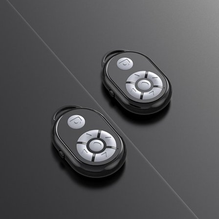 Bluetooth fjärrkontroll för videokamera för iPhone Android Svart
