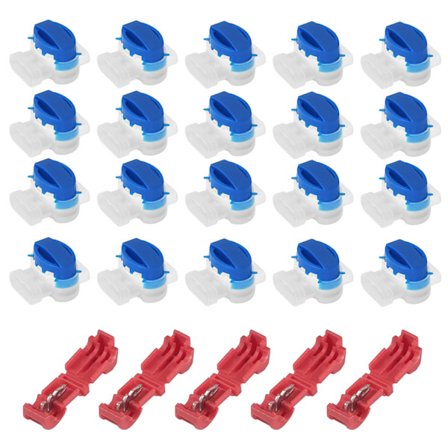 25 kabelforbindelser + 5 forbindelsesklemmer Kompatibel med Husqvarna Automower (Original fra 3M)