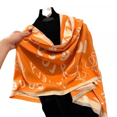 Siskonlahjat Naisten Huivi Shaalit Ja Huivit Talvelle Lämmin Pitkä Suuri Huivi Lahjaidea (Oranssi)