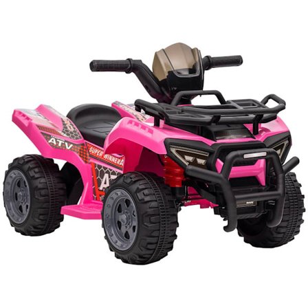 Mini Elektrisk Quad Til Børn 18-36 Måneder, Elektrisk Atv Til Børn Med Led-Frontlys, Metal & Pp-Plast, Pink