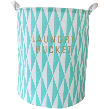 Stor Rund Bomullslinne Tvättkorg Vikbar Linne Tvättkorg Vikbar Förvaringskorg med Flyttbara Handtag Grön