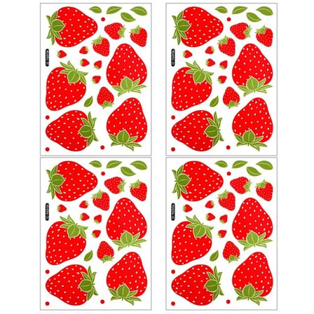 Strawberry Wall Decals Frukt Wall Stickers Vattentät