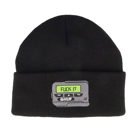 HUF - Noir cuff Bonnet - Huforola Beanie Black Cuff @ Hatstore