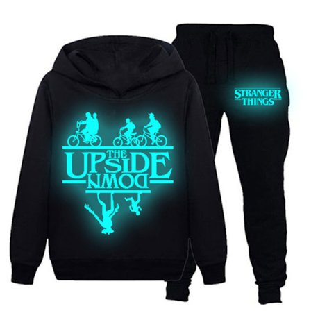 Stranger Things Kids Hoodie Axes Costume Træningsdragt Sæt