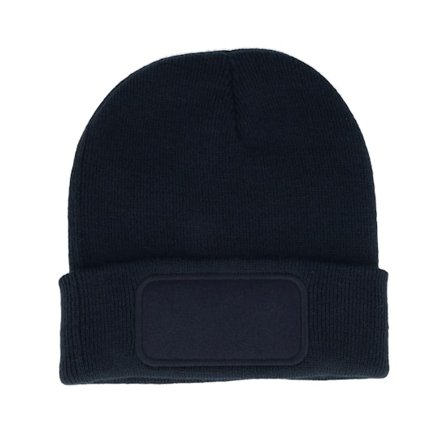 Beechfield - Blu cuff Beanie - French Navy Original Patch Cuff @ Hatstore