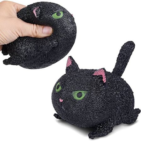 Nye Squishy Cat Angry Cat Antistressleker, klype, klemme, lindre S