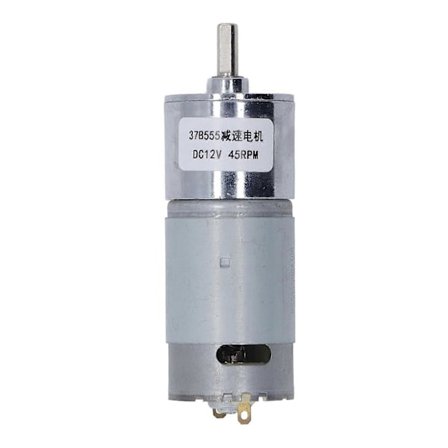 DC Gearmotor 45RPM Messingspole Reversibel Selvlåsende Slidstærk Gearmotor 12V