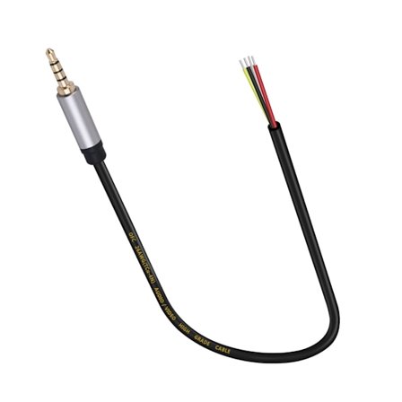 3,5 mm:n TRRS-urosliittimet avoimeen päähän paljaalla johdolla kuluneen äänikaapelin vaihtamiseen