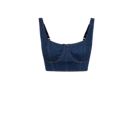 Elisabetta Franchi Top with Cups , Blauw , Dames , Maat: S