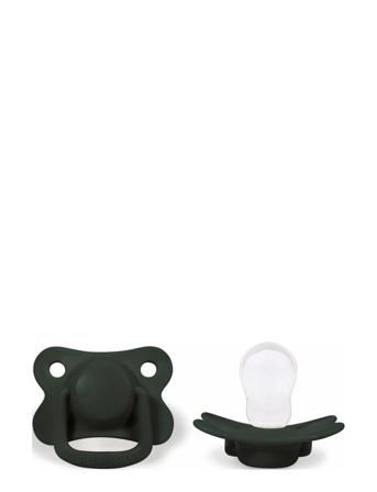 2-Pack Pacifiers - Dark Green +6 Months Green Filibabba