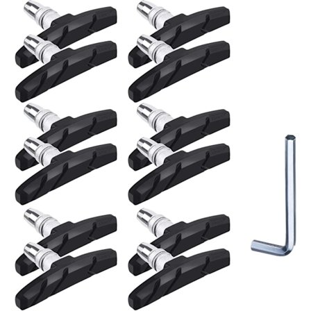 12 V-formade bromsbelägg Cykelbromsbelägg 70mm aluminiumbromsbelägg och 1 he